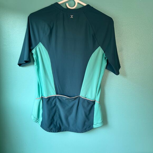 Xersion Quick-Dri Womens 1/4 Zip Cycling Jersey Size Medium Green Color - Picture 5 of 5